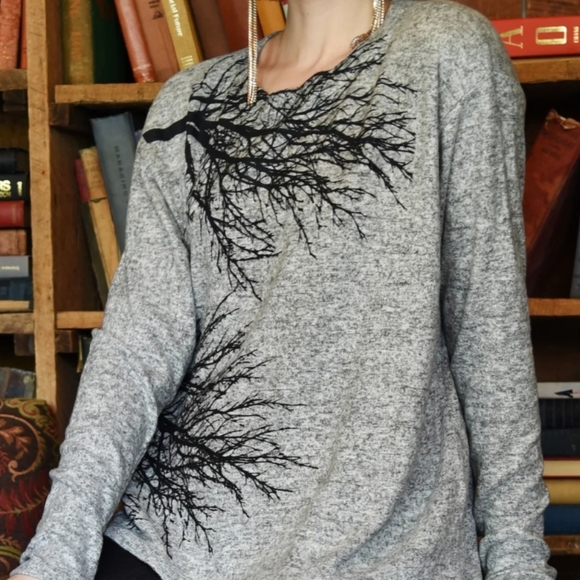 Avalove Two Trees Fuzzy Sweater - Picture 2 of 3